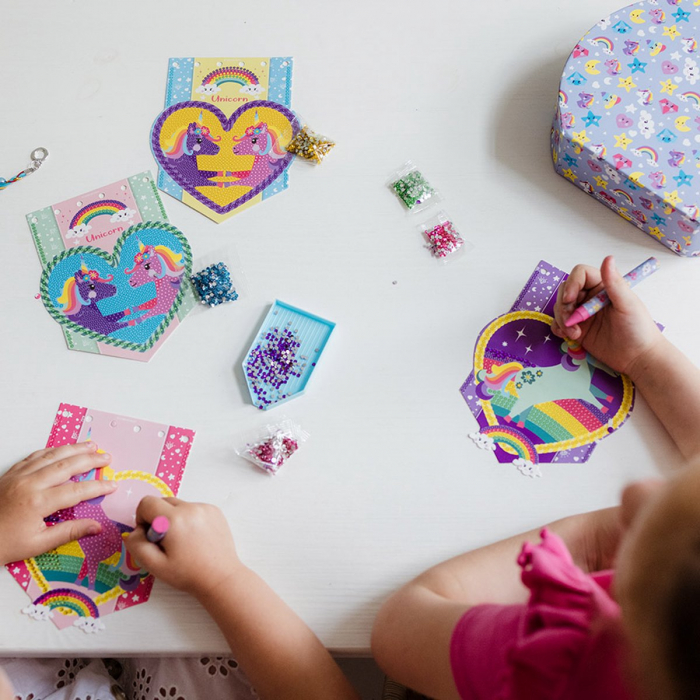 Studio creativ 2 in 1 cu unicorni, pictura cu diamante si bratari [3]