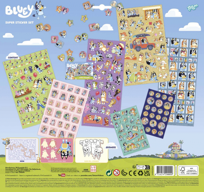 Super set abtibilduri Bluey [4]