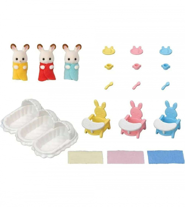 Sylvanian Families-Set De Ingrijire A Iepurasilor Tripleti [6]