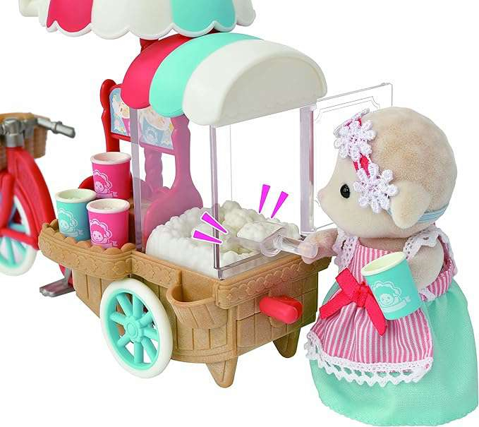 Sylvanian Families - Set Stand Tricicleta pentru Popcorn [4]