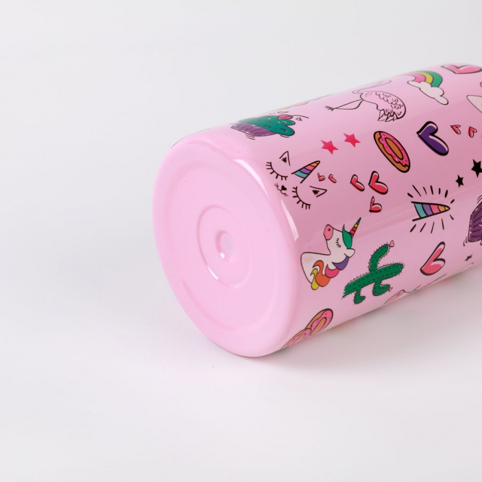 Termos pentru copii, din otel inoxidabil, design unicorn, 350 ml [5]