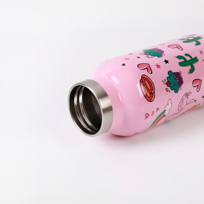 Termos pentru copii, din otel inoxidabil, design unicorn, 350 ml [4]