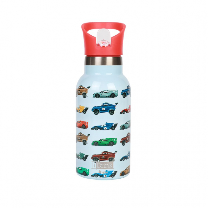 Termos pentru copii, din otel inoxidabil, design masini de curse, 350 ml [1]