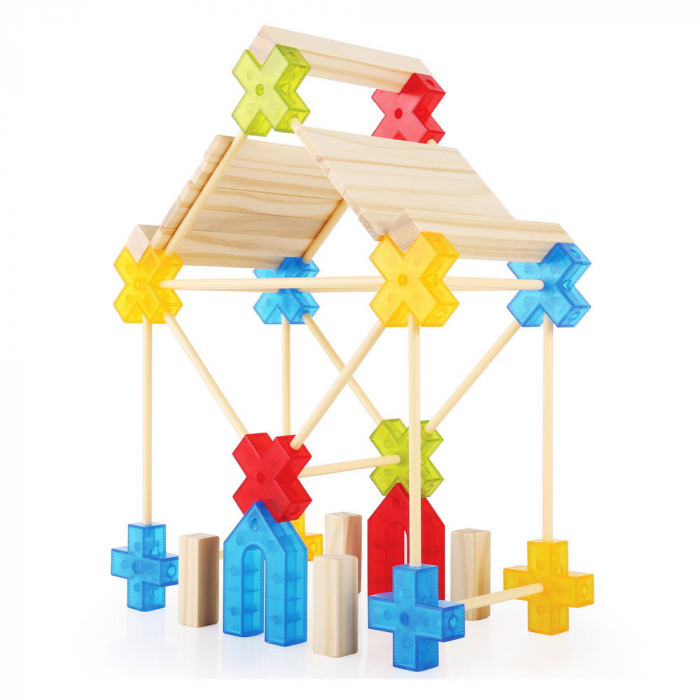 Texo, set de constructie cu 100 piese, Guidecraft [4]