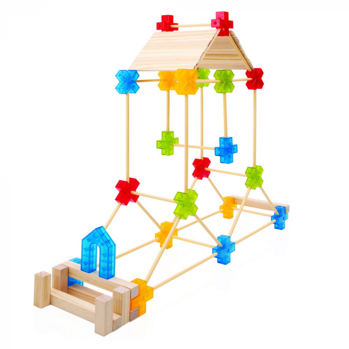 Texo, set de constructie cu 100 piese, Guidecraft [5]