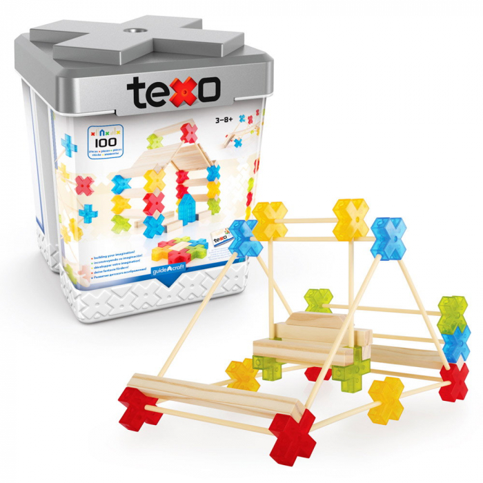 Texo, set de constructie cu 100 piese, Guidecraft [1]