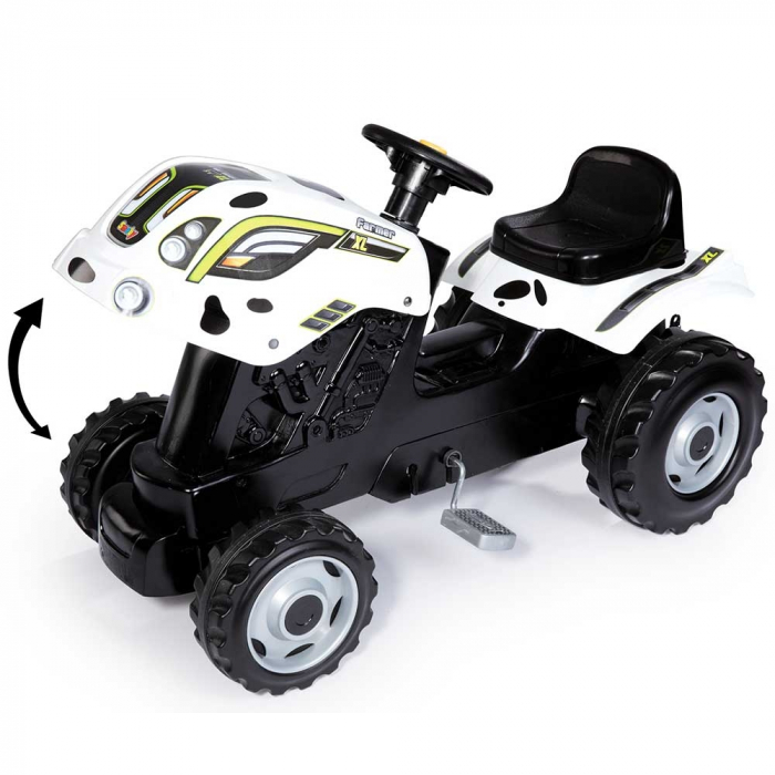 Tractor cu pedale si remorca Smoby Farmer XL alb negru [6]