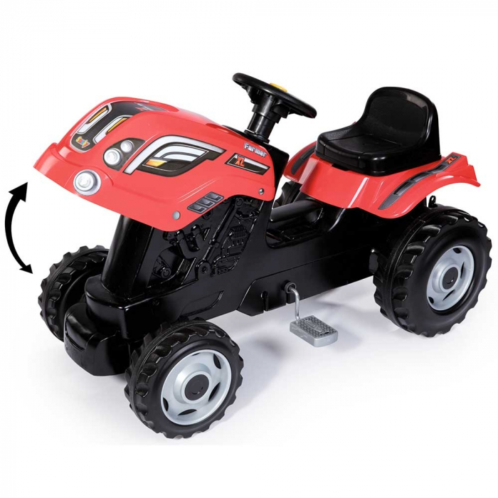 Tractor cu pedale si remorca Smoby Farmer XL rosu [3]