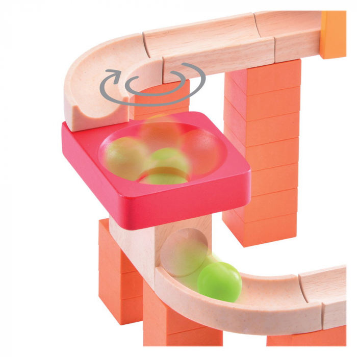 Traseu cu bile din lemn Spin & Swirl, Wonderworld [4]