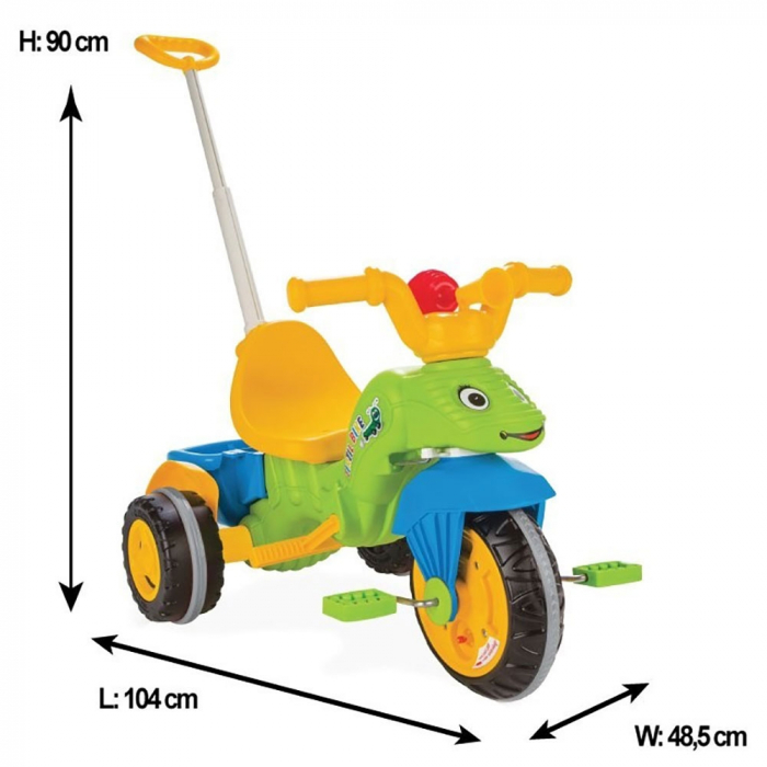 Tricicleta Pilsan Caterpillar green cu maner [3]