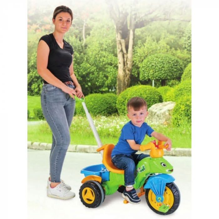 Tricicleta Pilsan Caterpillar green cu maner [2]
