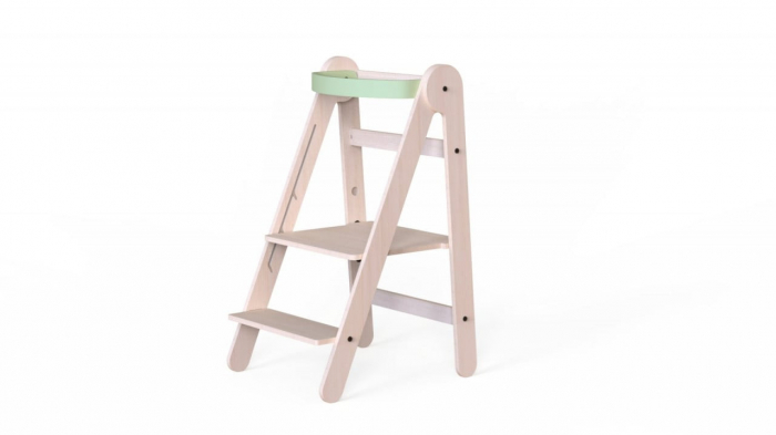Turn de invatare pliabil MamaToyz Learning Tower din lemn, Verde [2]