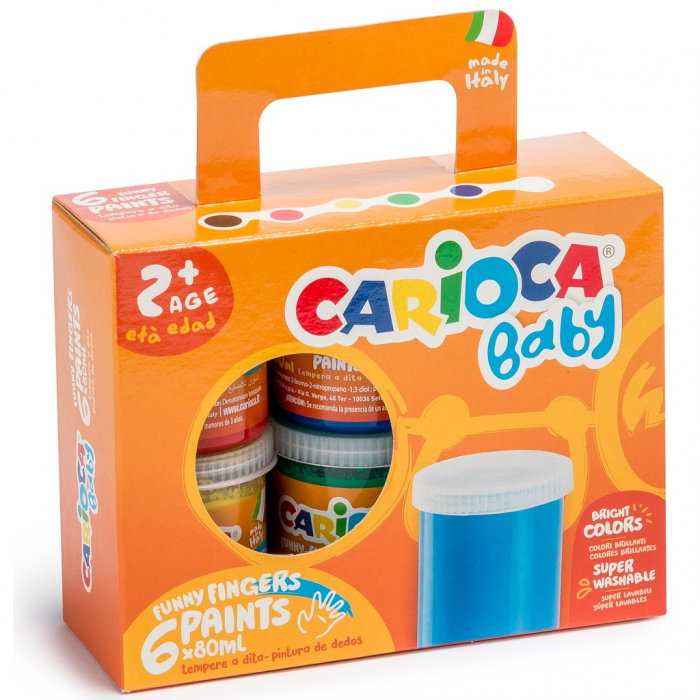 Vopsea pentru pictura cu degetele Carioca Baby Finger Paint 2+ [2]
