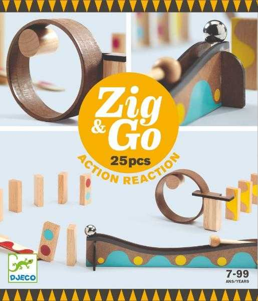 Zig & Go Djeco, set de constructie trasee, 25 piese [1]