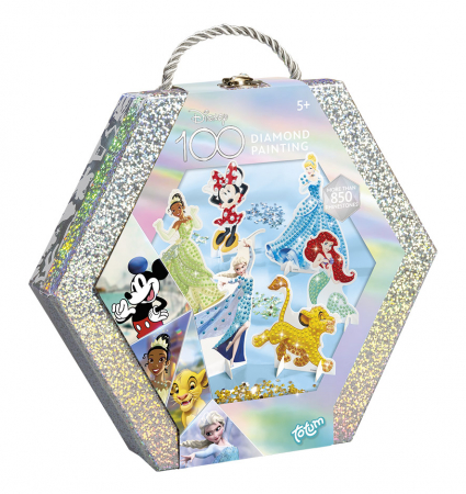 Jucării copii 5-6 ani - Set creativ Disney aniversar 100 ani, pictura cu diamante