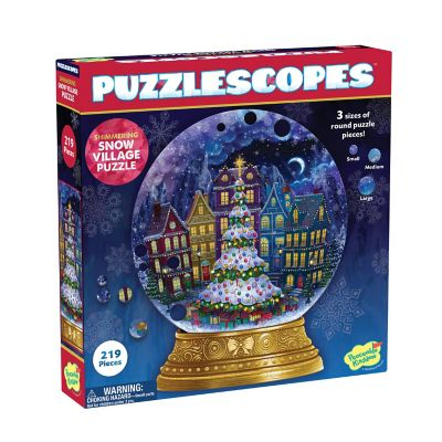 Puzzle de podea - Peaceable Kingdom-Puzzle circular Globul de iarna - Magia Craciunului