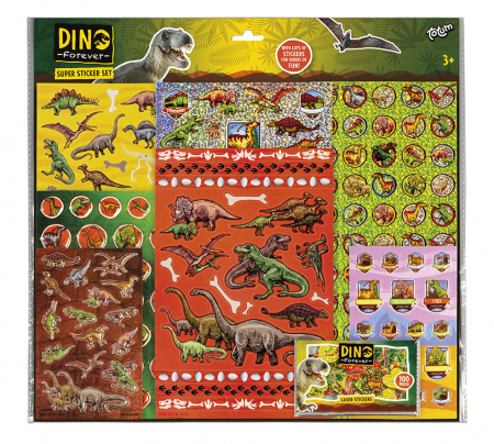 Rechizite școlare - Super set abtibilduri cu dinozauri