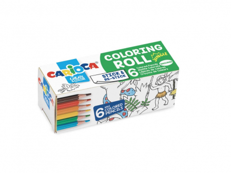 Set de colorat - Hârtie Mini Roll Carioca, Jungla, 85×10 cm