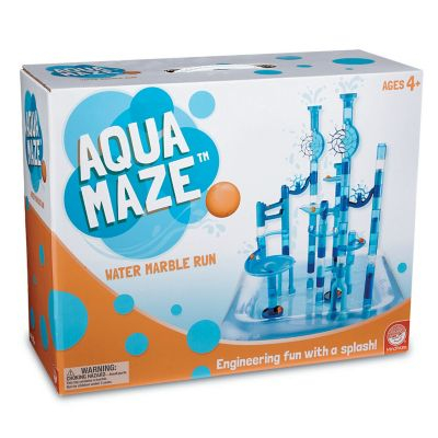 Jucării de apă și nisip - Aqua maze twist, joc de constructie traseu cu bile si apa