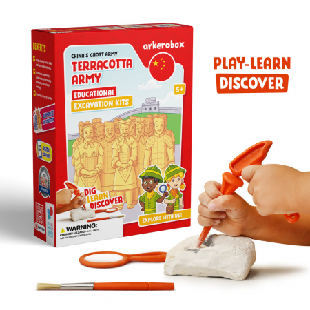 Jocuri educative - Arkerobox - Set arheologic educational si puzzle 3D, Armata de teracota
