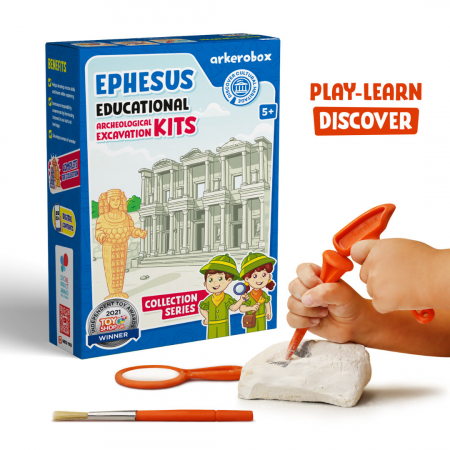 Jocuri educative - Arkerobox - Set arheologic educational si puzzle 3D, Efes - Biblioteca Celsus