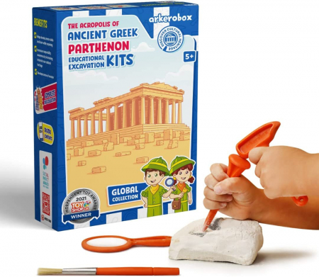 Jocuri educative - Arkerobox - Set arheologic educational si puzzle 3D, Grecia antica, Parthenon