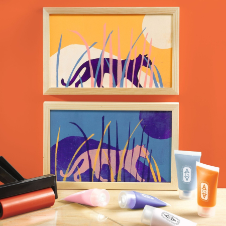 Atelier creativ 47 pentru adulti Imprimare pe gel, Djeco [1]