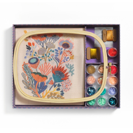 Jocuri educative - Atelier creativ 58 pentru adulti Broderie cu mărgele, Djeco