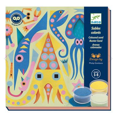 Jocuri creative - Atelier creativ cu nisip fluorescent, Luminile din ocean