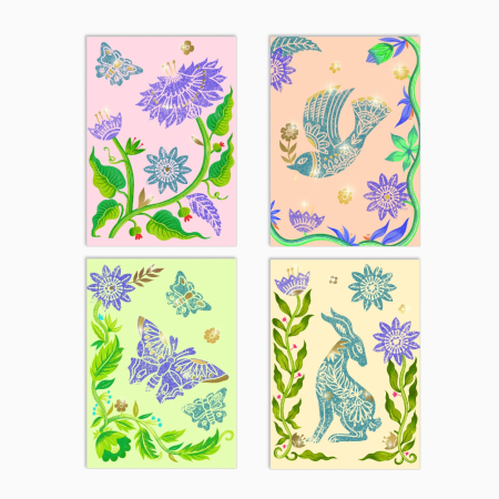 Jocuri educative - Atelier creativ de gravura Pasiune pentru flori, Djeco