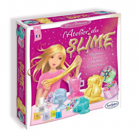 Jucării copii 7-8 ani - Atelierul de slime cu sclipici