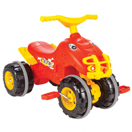 Mașinuțe, tractoare și excavatoare - ATV cu pedale Pilsan Cenk red