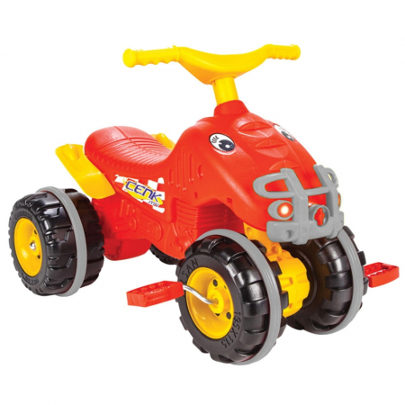 Mașinuțe, tractoare și excavatoare - ATV cu pedale Pilsan Cenk red grey