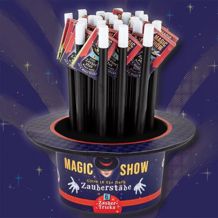 Jocuri de magie - Bagheta magica fosforescenta cu 6 trucuri