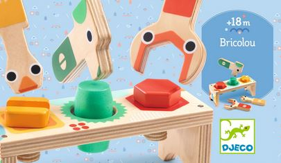 Jucării Montessori - Banc de lucru cu suruburi, Bricolou