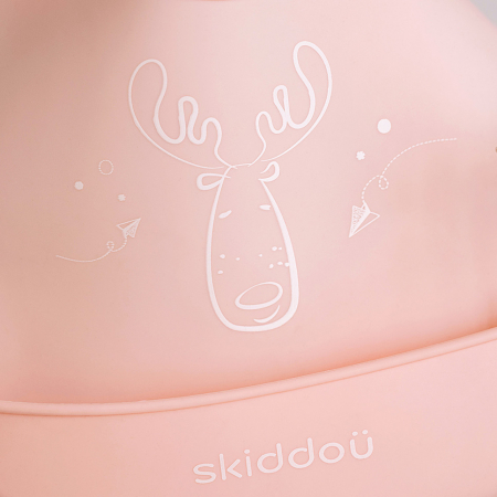 Baveta din silicon Smekke, Skiddou, Keep Pink, Roz [1]