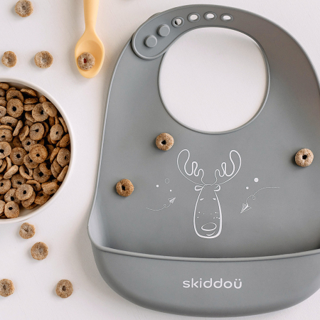 Baveta din silicon Smekke, Skiddou, Normandic dream, Gri [1]