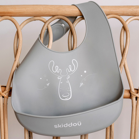 Baveta din silicon Smekke, Skiddou, Normandic dream, Gri [2]