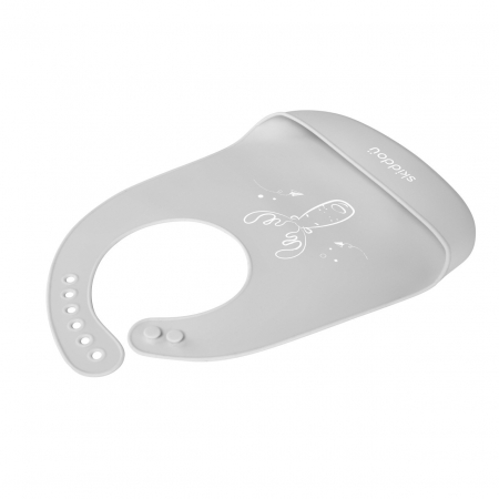 Baveta din silicon Smekke, Skiddou, Normandic dream, Gri [4]