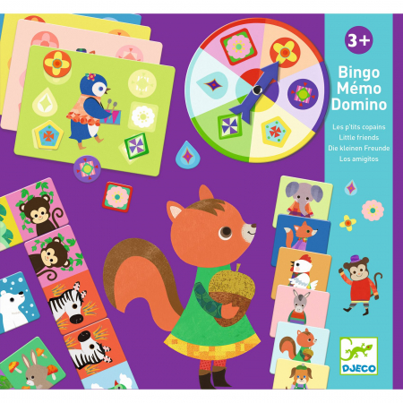 Jocuri de memorie pentru copii - Bingo Memo Domino Prieteni Djeco