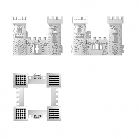 căsuță de colorat din carton castelul [1]