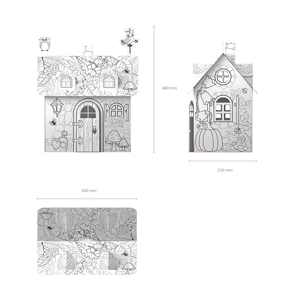 căsuță de colorat din carton castelul [4]