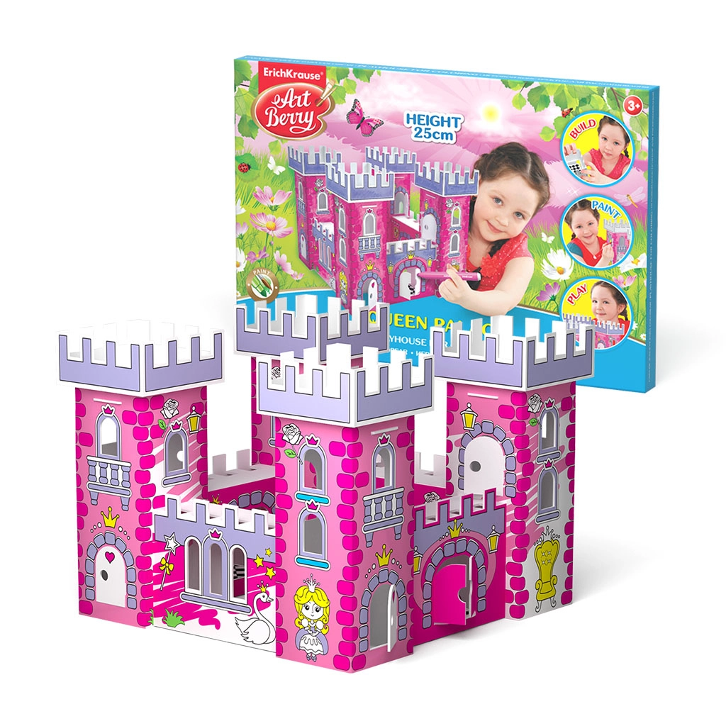 Vârstă - căsuță de colorat din carton castelul