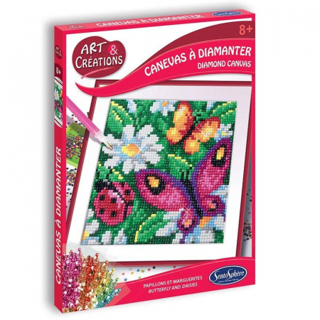 Jucării copii 7-8 ani - Canvas cu diamante - Fluturi