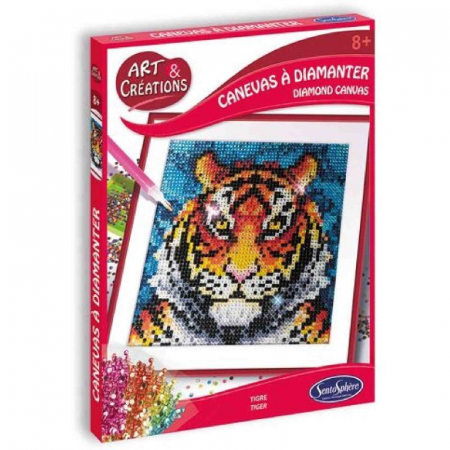Jucării copii 7-8 ani - Canvas cu Diamante – Tigru