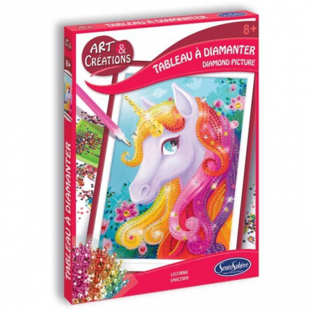 Jucării copii 7-8 ani - Canvas cu diamante - Unicorn
