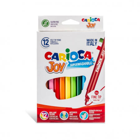 Carioci - Carioca Joy - super lavabila, varf subtire Set 12 culori diferite