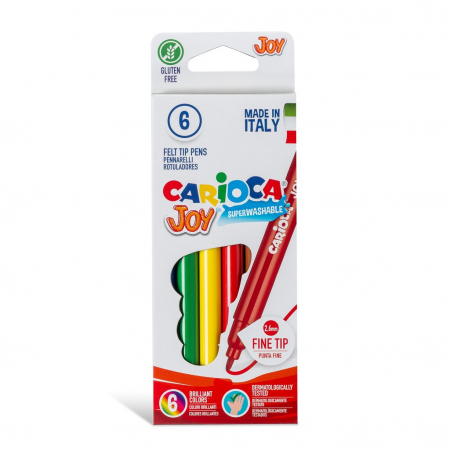 Carioci - Carioca Joy - super lavabila, varf subtire Set 6 culori diferite