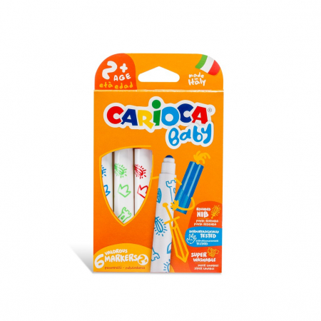 Carioci - Carioci Lavabile Carioca Baby 2ani+ Set 6 culori.