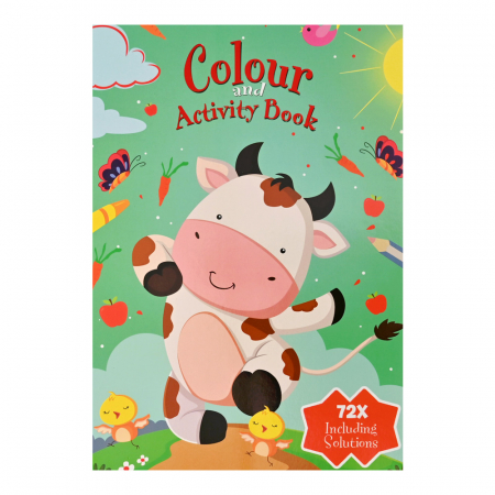 Jucării copii 5-6 ani - Carte de colorat cu activitati - animale domestice